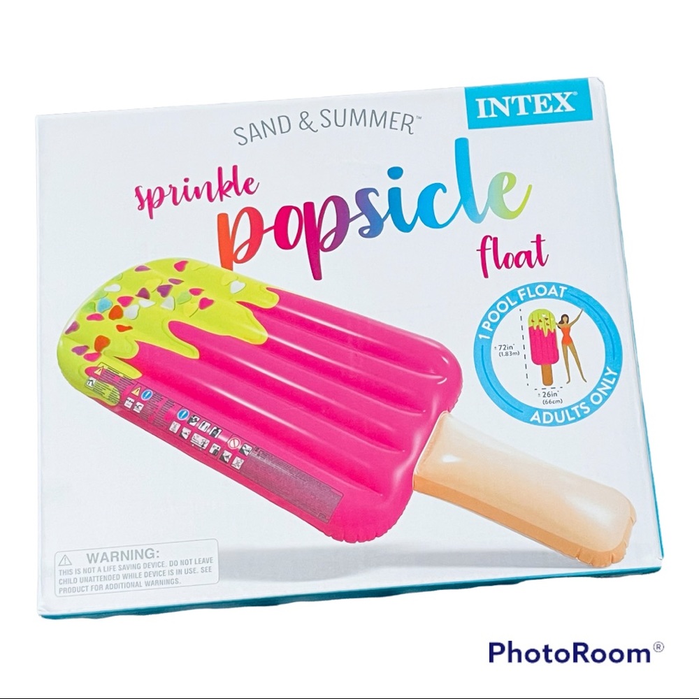 NWT SAND & SUMMER Adult Pool Float, Ice Cream Sprinkle Popsicle, Brand New Float
